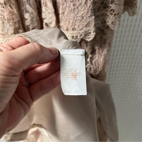 Ricki Lang for Nuit size 10 dress taupe lace going out party occasion fairy - Picture 8 of 8